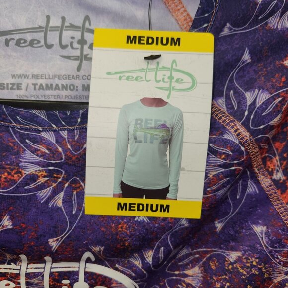 Reel Life Sun Ray Defender Series Womens Medium Long Sleeve Shirt UPF 50+ Sundia - Picture 4 of 8